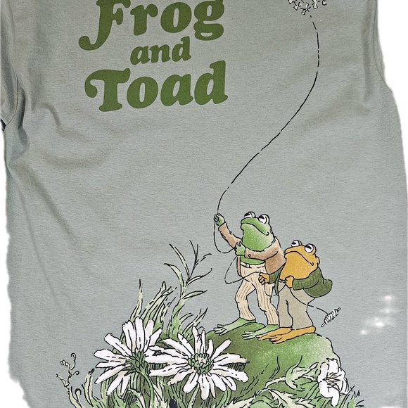 Frog & Toad Kite T-Shirt Mens Small Mint Green Graphic Tee Retro Book Cartoon - Picture 6 of 6